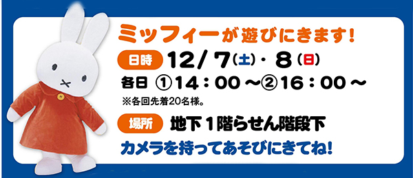 miffy styleミッフィースタイル 12月のお知らせ｜トピックス