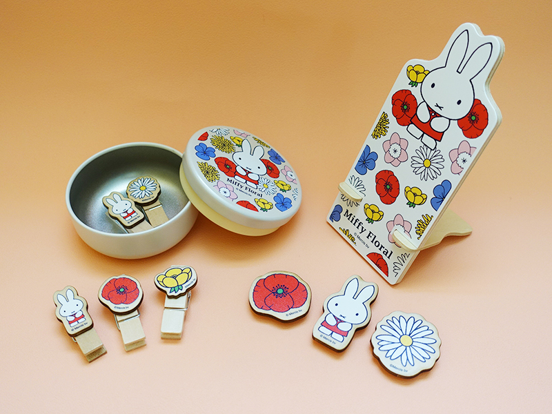 Miffy Floral」木製小物セット（ナガノファクトリー）プレゼント｜トピックス｜dickbruna.jp 日本のミッフィー情報サイト