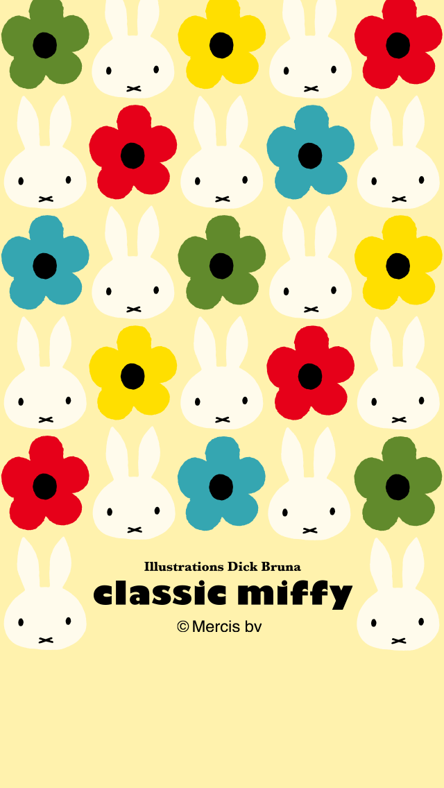 Classic Miffy デザインのpc スマートフォン用壁紙プレゼント トピックス Dickbruna Jp 日本のミッフィー情報サイト